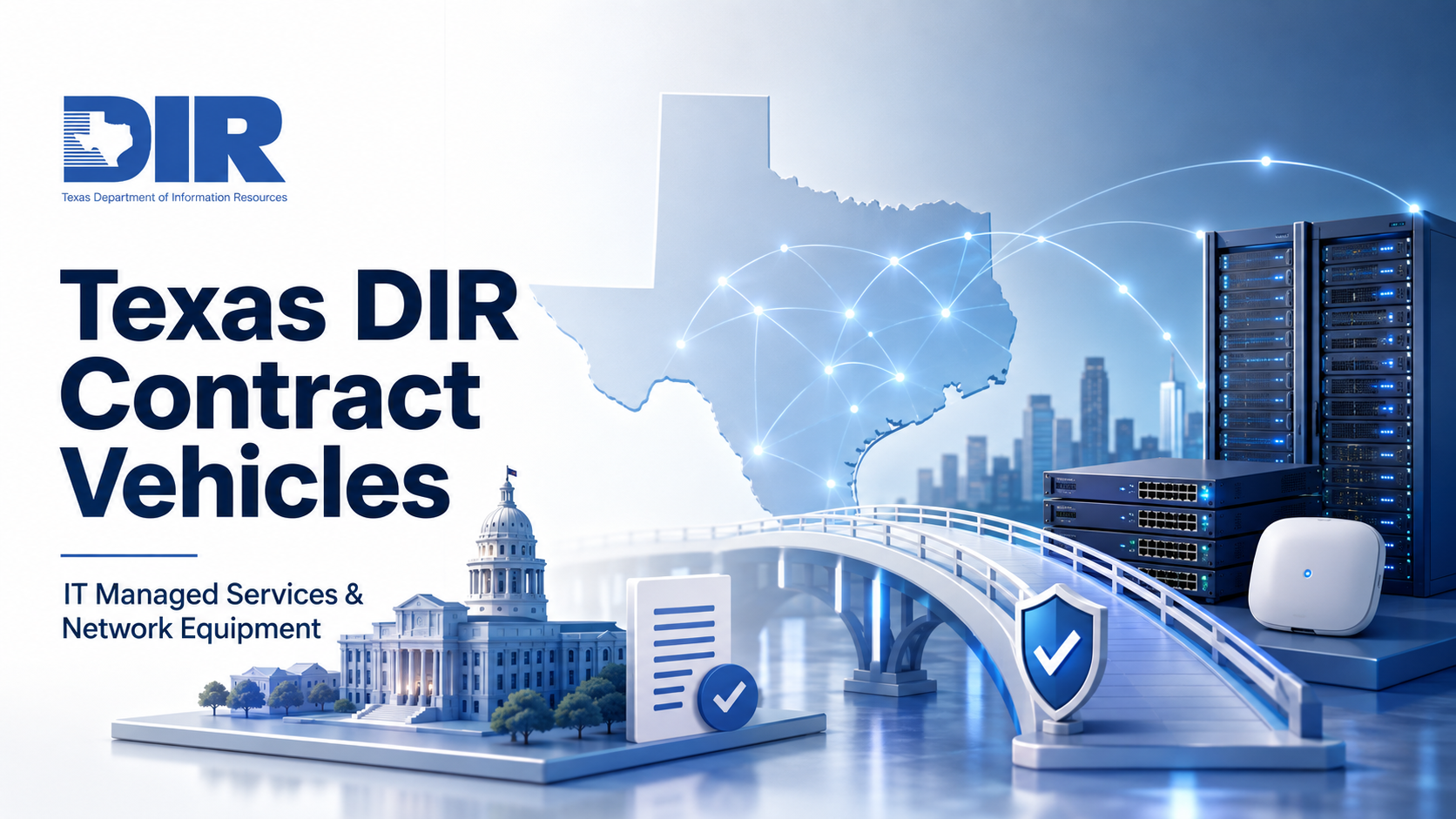 Texas DIR logo representing ESEI’s approved IT managed services and network equipment contract vehicles.