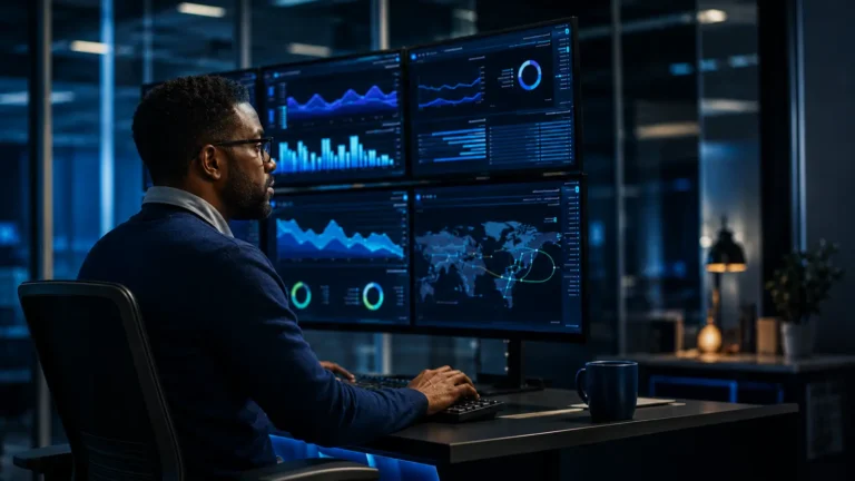 IT specialist monitoring business systems through proactive IT Performance Management